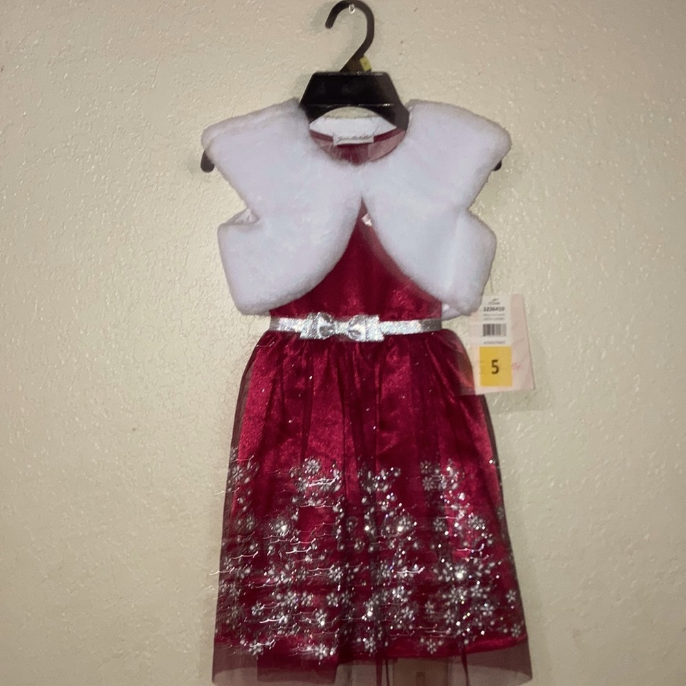 Red Sparkly Formal Dress for Girls